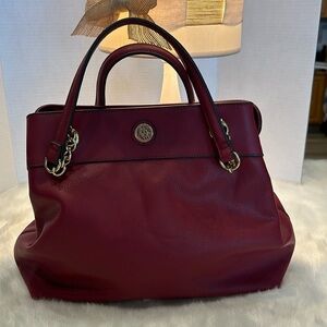 Anne Klein “Chain 4 Poster” Fushia pink satchel tote